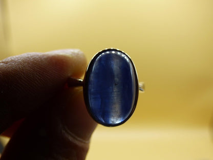 Cyanit blau - 925 Silber Ring Größenverstellbar Edelstein facettiert Schliff Natur Heilstein Rarität Hochwertig Edel Geschenk Frau Freundin - Art of Nature Berlin
