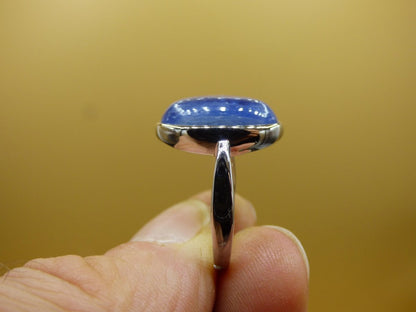 Cyanit blau - 925 Silber Ring Größenverstellbar Edelstein facettiert Schliff Natur Heilstein Rarität Hochwertig Edel Geschenk Frau Freundin - Art of Nature Berlin