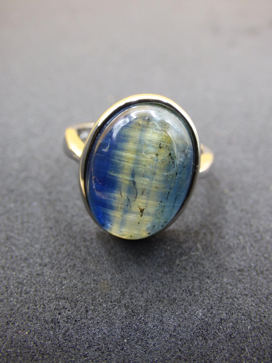 Cyanit blau - 925 Silber Ring Größenverstellbar Edelstein facettiert Schliff Natur Heilstein Rarität Hochwertig Edel Geschenk Frau Freundin - Art of Nature Berlin