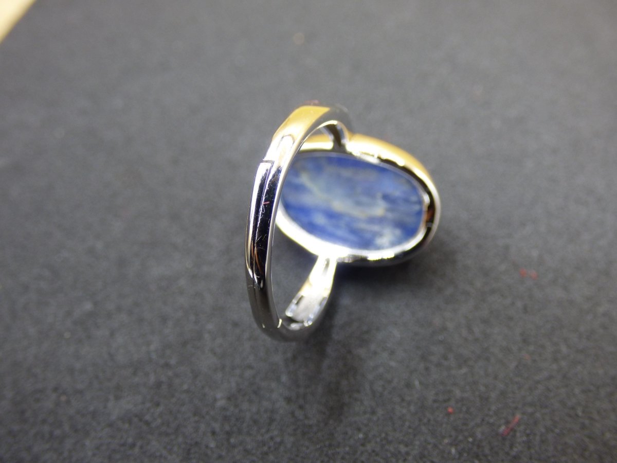 Cyanit blau - 925 Silber Ring Größenverstellbar Edelstein facettiert Schliff Natur Heilstein Rarität Hochwertig Edel Geschenk Frau Freundin - Art of Nature Berlin