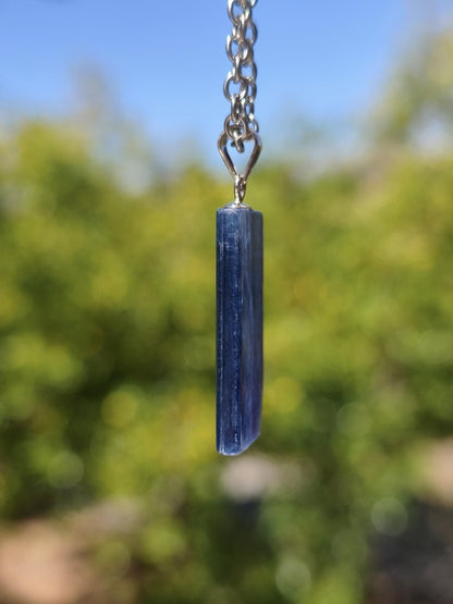 Cyanit / Disthen A 925 Silber Edelstein Kette Natur Heilstein Kristall blau Rarität Anhänger Mann Frau Er Sie Geschenk Wunderschön Edel - Art of Nature Berlin