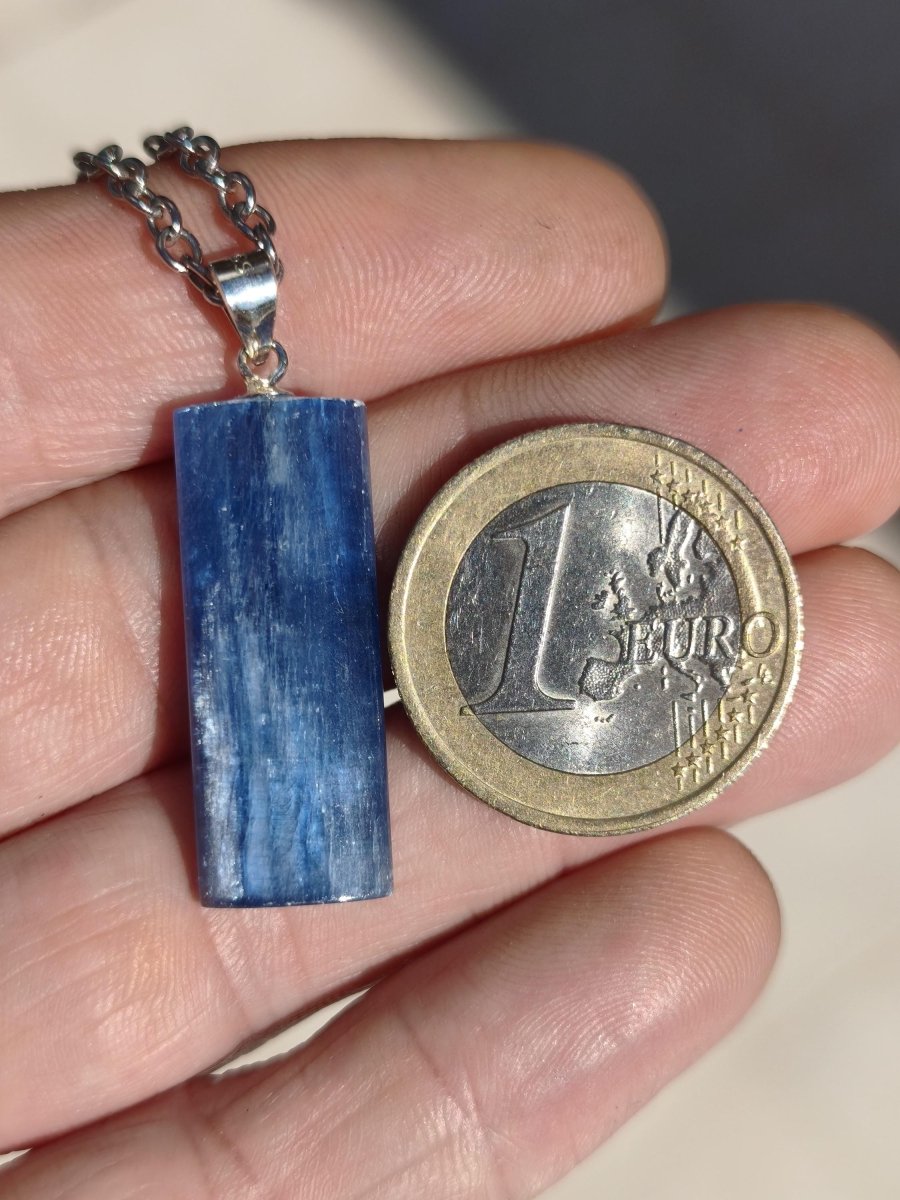 Cyanit / Disthen A 925 Silber Edelstein Kette Natur Heilstein Kristall blau Rarität Anhänger Mann Frau Er Sie Geschenk Wunderschön Edel - Art of Nature Berlin