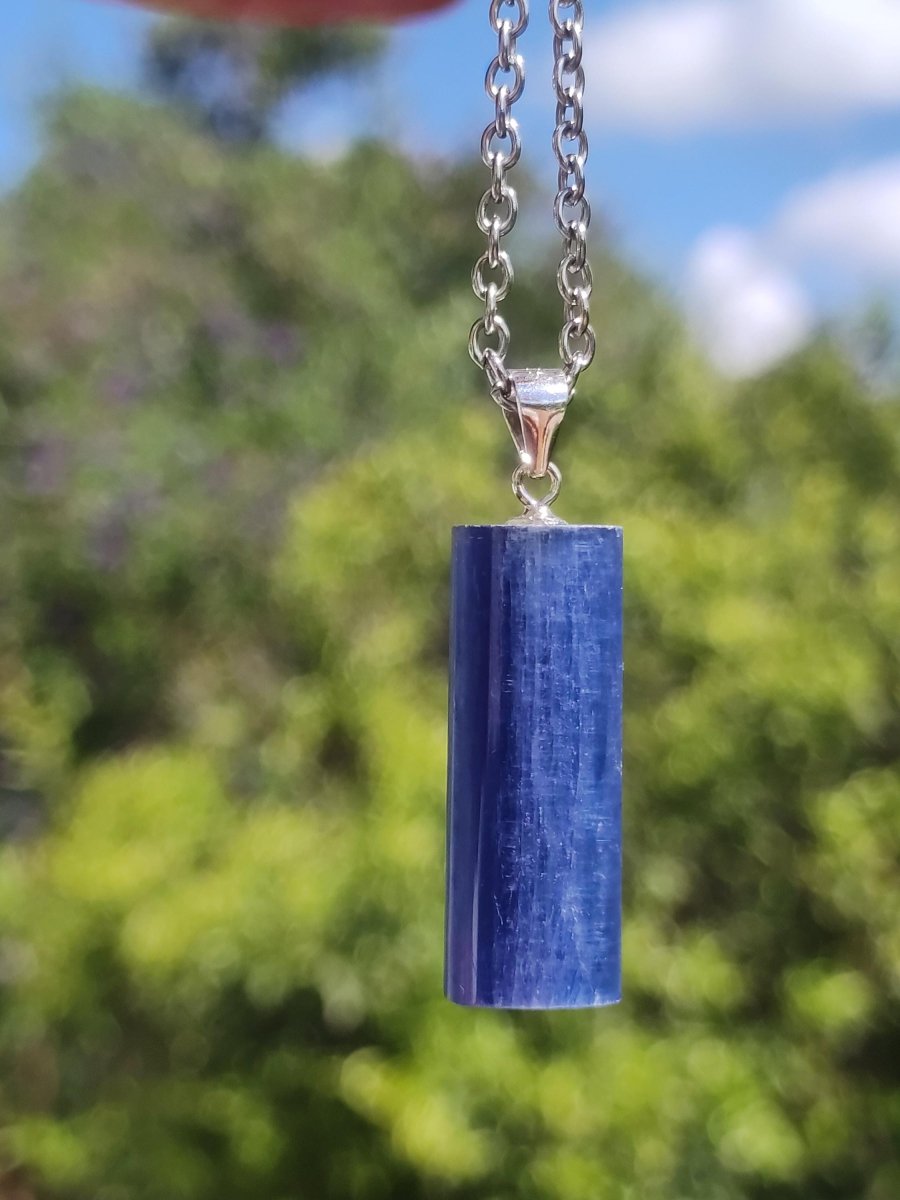 Cyanit / Disthen A 925 Silber Edelstein Kette Natur Heilstein Kristall blau Rarität Anhänger Mann Frau Er Sie Geschenk Wunderschön Edel - Art of Nature Berlin