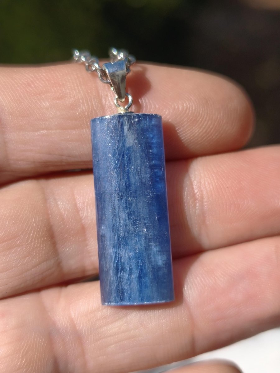 Cyanit / Disthen A 925 Silber Edelstein Kette Natur Heilstein Kristall blau Rarität Anhänger Mann Frau Er Sie Geschenk Wunderschön Edel - Art of Nature Berlin
