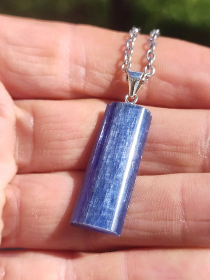 Cyanit / Disthen A 925 Silber Edelstein Kette Natur Heilstein Kristall blau Rarität Anhänger Mann Frau Er Sie Geschenk Wunderschön Edel - Art of Nature Berlin