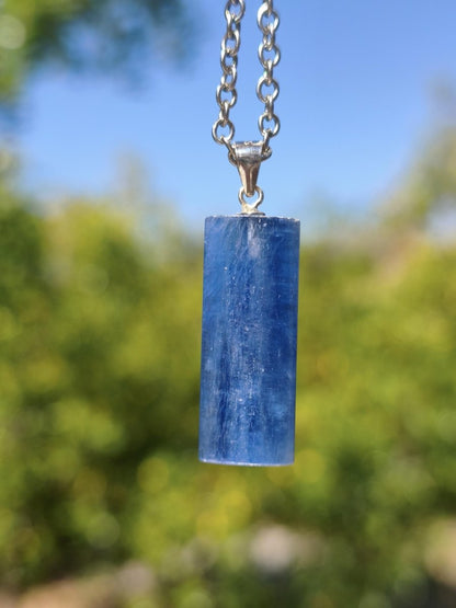 Cyanit / Disthen A 925 Silber Edelstein Kette Natur Heilstein Kristall blau Rarität Anhänger Mann Frau Er Sie Geschenk Wunderschön Edel - Art of Nature Berlin