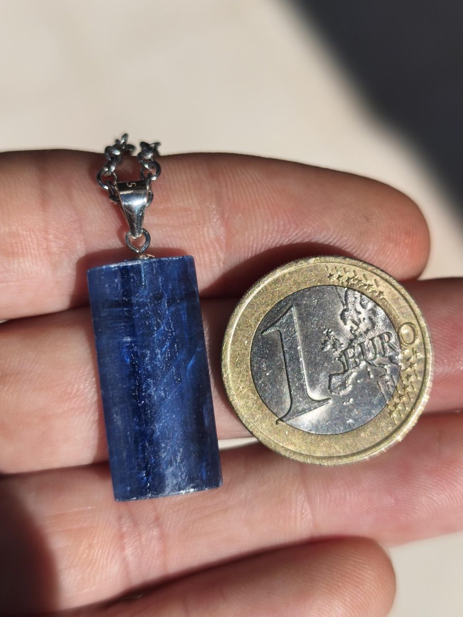 Cyanit / Disthen A 925 Silber Edelstein Kette Natur Heilstein Kristall blau Rarität Anhänger Mann Frau Er Sie Geschenk Wunderschön Edel - Art of Nature Berlin