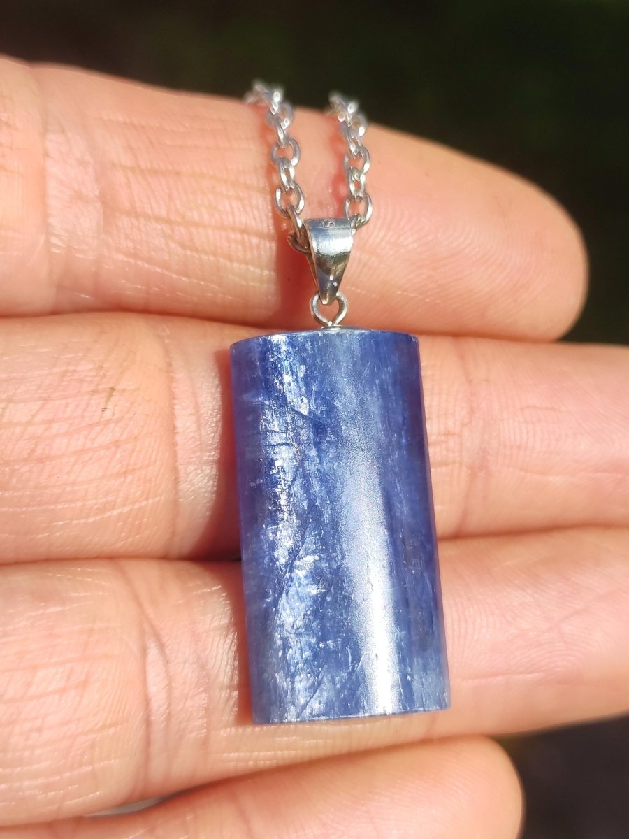 Cyanit / Disthen A 925 Silber Edelstein Kette Natur Heilstein Kristall blau Rarität Anhänger Mann Frau Er Sie Geschenk Wunderschön Edel - Art of Nature Berlin