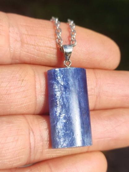 Cyanit / Disthen A 925 Silber Edelstein Kette Natur Heilstein Kristall blau Rarität Anhänger Mann Frau Er Sie Geschenk Wunderschön Edel - Art of Nature Berlin