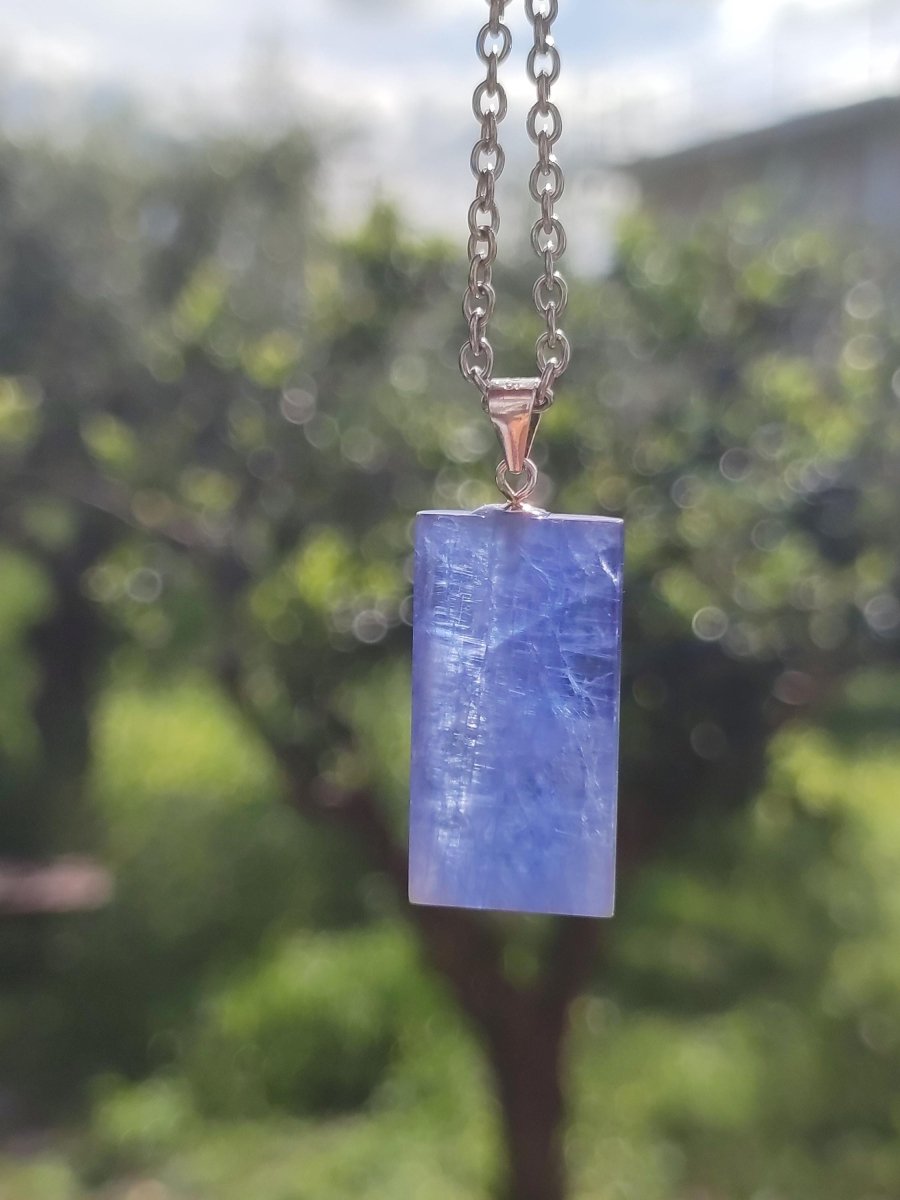 Cyanit / Disthen A 925 Silber Edelstein Kette Natur Heilstein Kristall blau Rarität Anhänger Mann Frau Er Sie Geschenk Wunderschön Edel - Art of Nature Berlin