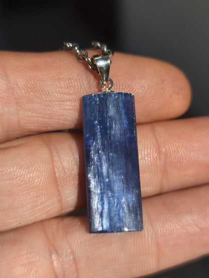 Cyanit / Disthen A 925 Silber Edelstein Kette Natur Heilstein Kristall blau Rarität Anhänger Mann Frau Er Sie Geschenk Wunderschön Edel - Art of Nature Berlin