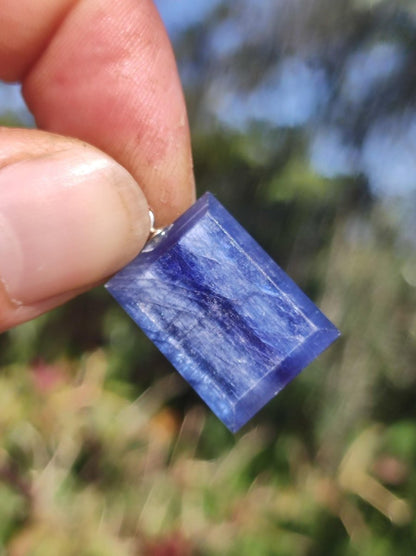 Cyanit / Disthen A 925 Silber Edelstein Kette Natur Heilstein Kristall blau Rarität Anhänger Mann Frau Er Sie Geschenk Wunderschön Edel - Art of Nature Berlin