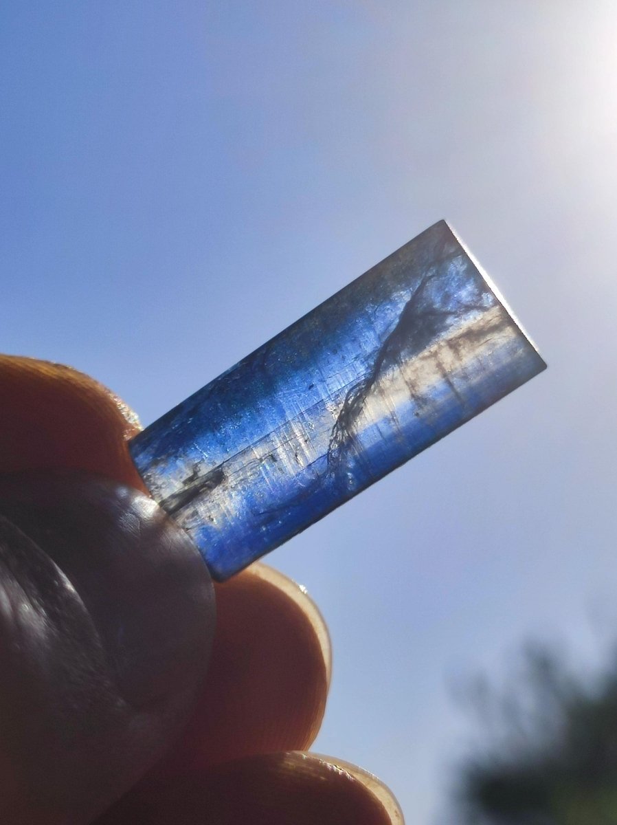 Cyanit / Disthen A 925 Silber Edelstein Kette Natur Heilstein Kristall blau Rarität Anhänger Mann Frau Er Sie Geschenk Wunderschön Edel - Art of Nature Berlin