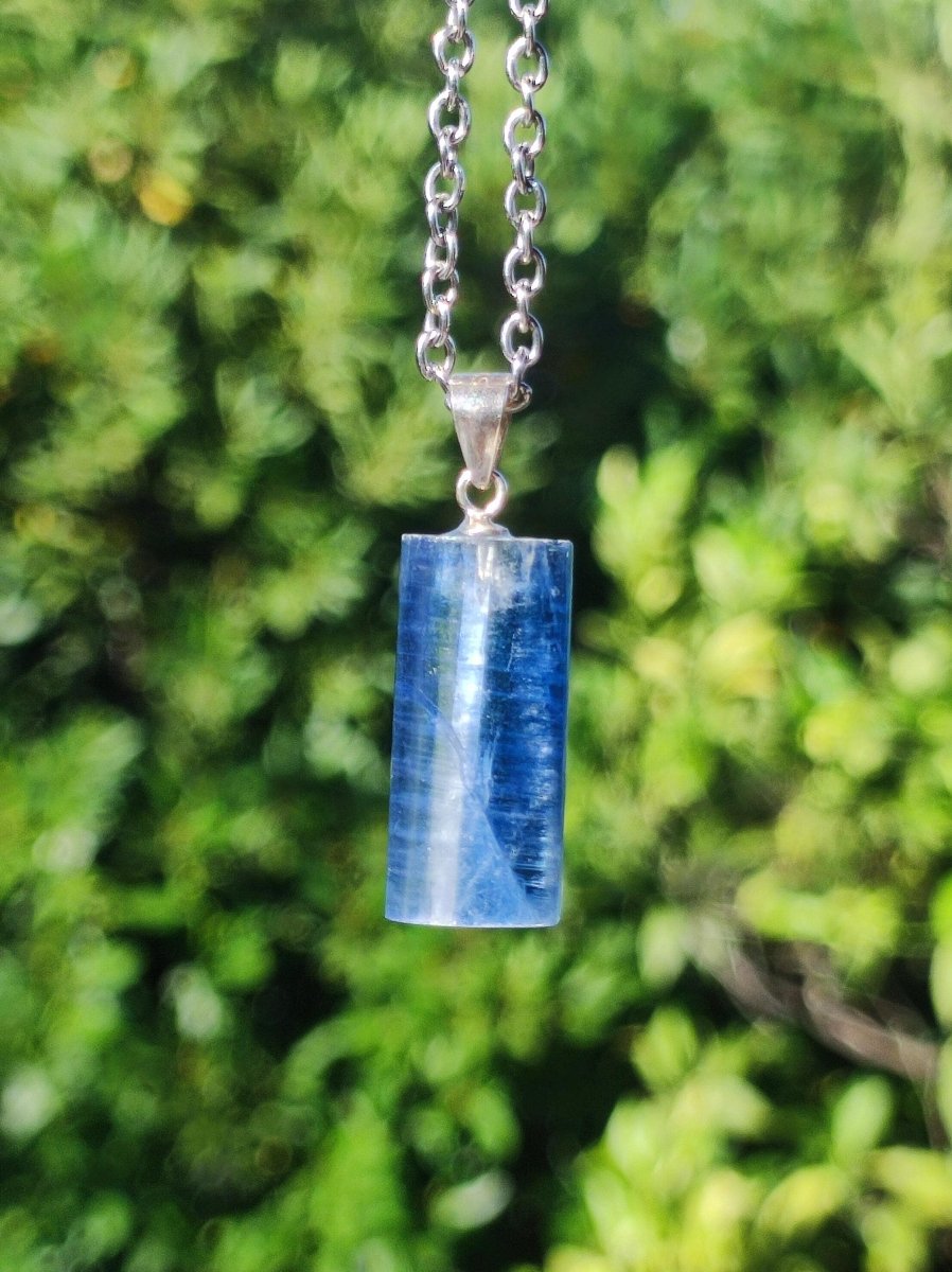 Cyanit / Disthen A 925 Silber Edelstein Kette Natur Heilstein Kristall blau Rarität Anhänger Mann Frau Er Sie Geschenk Wunderschön Edel - Art of Nature Berlin