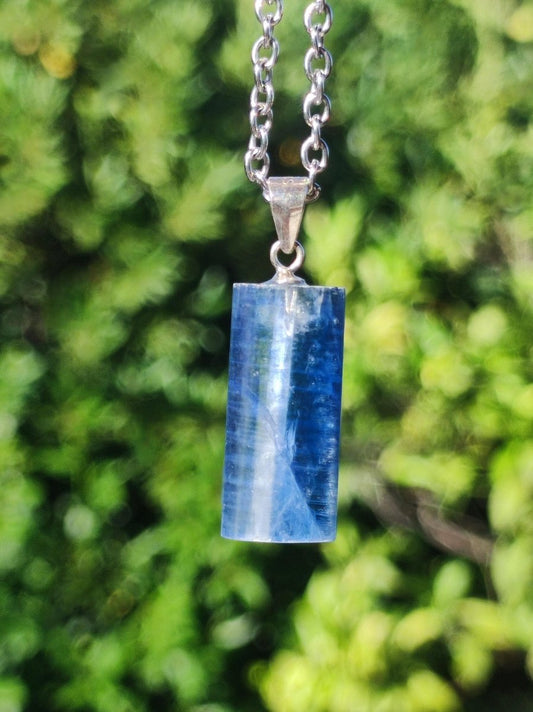 Cyanit / Disthen A 925 Silber Edelstein Kette Natur Heilstein Kristall blau Rarität Anhänger Mann Frau Er Sie Geschenk Wunderschön Edel - Art of Nature Berlin