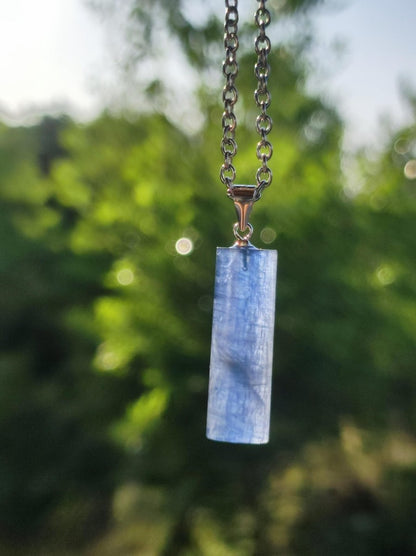 Cyanit / Disthen A 925 Silber Edelstein Kette Natur Heilstein Kristall blau Rarität Anhänger Mann Frau Er Sie Geschenk Wunderschön Edel - Art of Nature Berlin