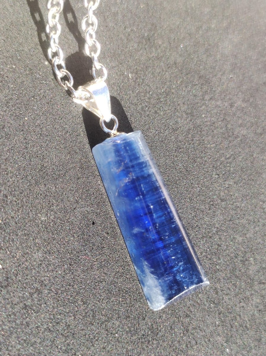Cyanit / Disthen A 925 Silber Edelstein Kette Natur Heilstein Kristall blau Rarität Anhänger Mann Frau Er Sie Geschenk Wunderschön Edel - Art of Nature Berlin