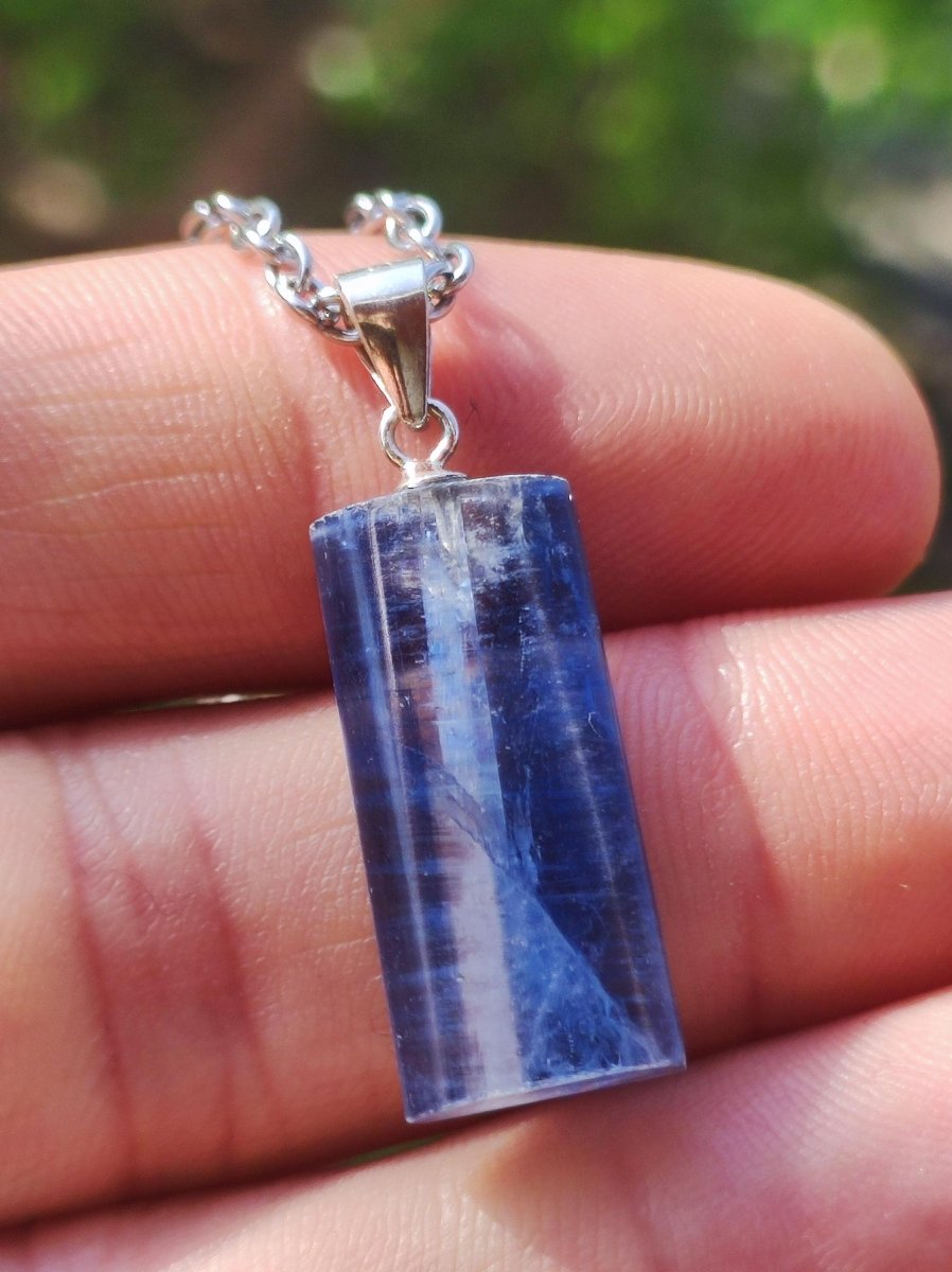 Cyanit / Disthen A 925 Silber Edelstein Kette Natur Heilstein Kristall blau Rarität Anhänger Mann Frau Er Sie Geschenk Wunderschön Edel - Art of Nature Berlin
