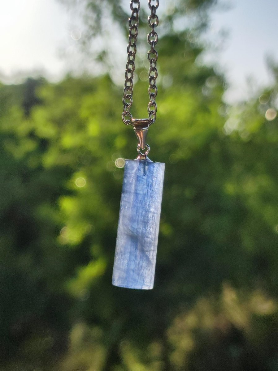 Cyanit / Disthen A 925 Silber Edelstein Kette Natur Heilstein Kristall blau Rarität Anhänger Mann Frau Er Sie Geschenk Wunderschön Edel - Art of Nature Berlin
