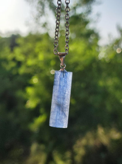 Cyanit / Disthen A 925 Silber Edelstein Kette Natur Heilstein Kristall blau Rarität Anhänger Mann Frau Er Sie Geschenk Wunderschön Edel - Art of Nature Berlin