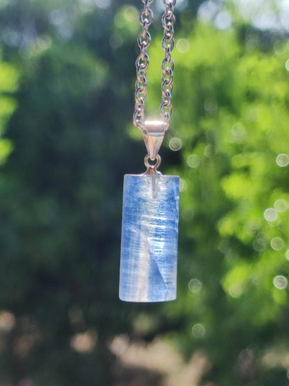 Cyanit / Disthen A 925 Silber Edelstein Kette Natur Heilstein Kristall blau Rarität Anhänger Mann Frau Er Sie Geschenk Wunderschön Edel - Art of Nature Berlin