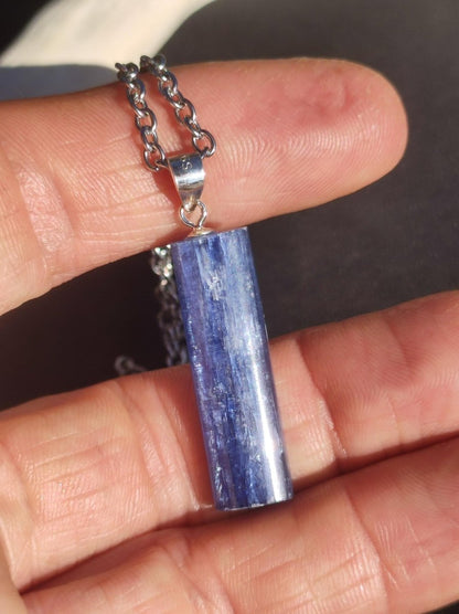 Cyanit / Disthen A 925 Silber Edelstein Kette Natur Heilstein Kristall blau Rarität Anhänger Mann Frau Er Sie Geschenk Wunderschön Edel - Art of Nature Berlin