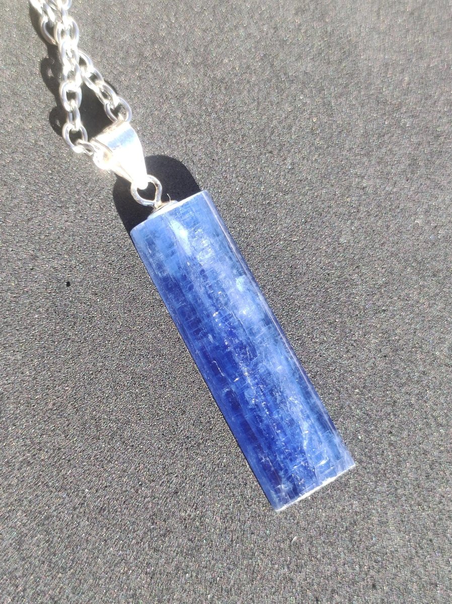 Cyanit / Disthen A 925 Silber Edelstein Kette Natur Heilstein Kristall blau Rarität Anhänger Mann Frau Er Sie Geschenk Wunderschön Edel - Art of Nature Berlin
