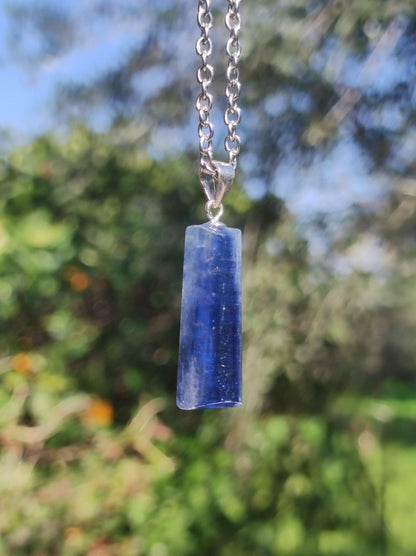 Cyanit / Disthen A 925 Silber Edelstein Kette Natur Heilstein Kristall blau Rarität Anhänger Mann Frau Er Sie Geschenk Wunderschön Edel - Art of Nature Berlin