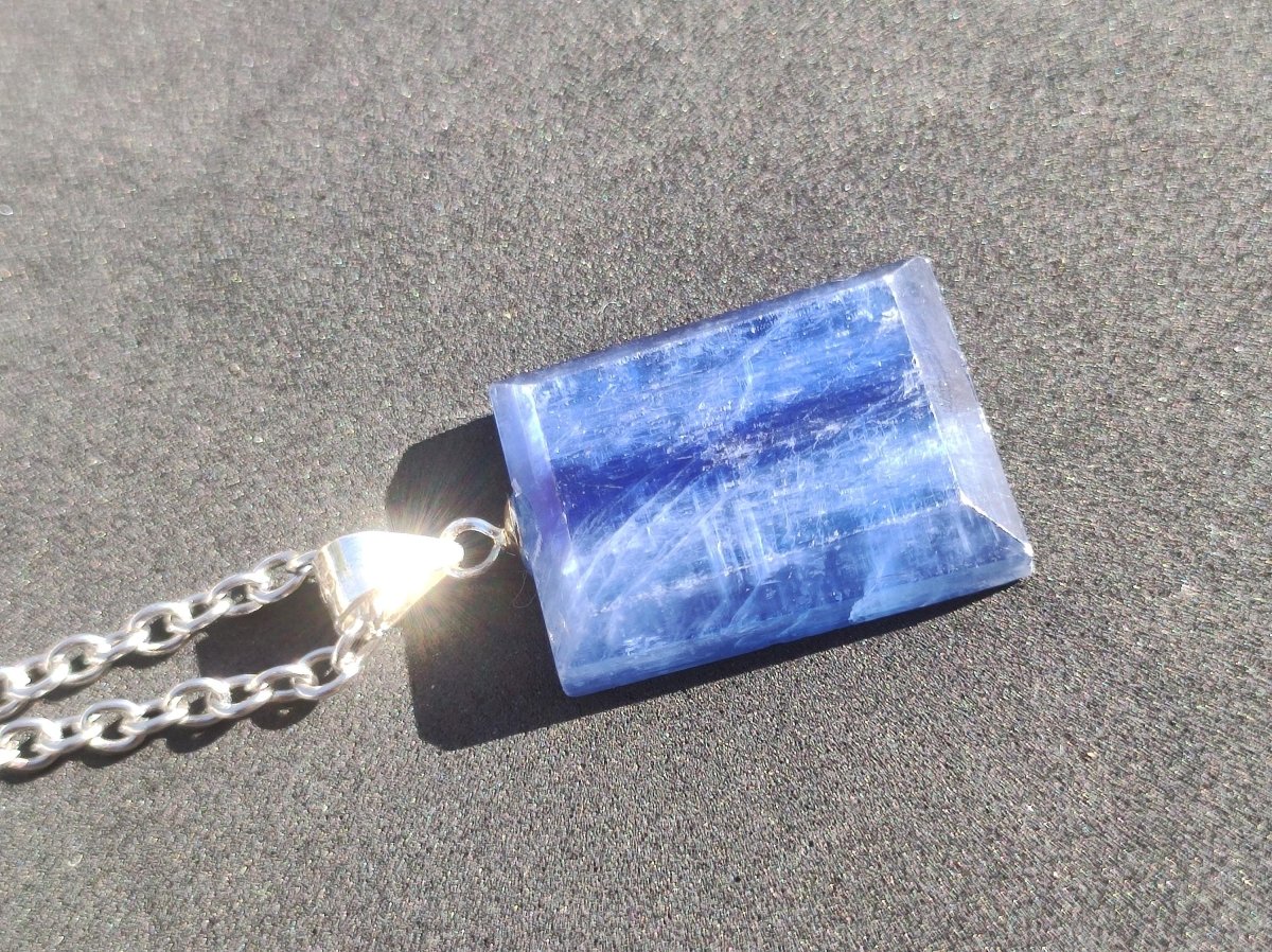 Cyanit / Disthen A 925 Silber Edelstein Kette Natur Heilstein Kristall blau Rarität Anhänger Mann Frau Er Sie Geschenk Wunderschön Edel - Art of Nature Berlin
