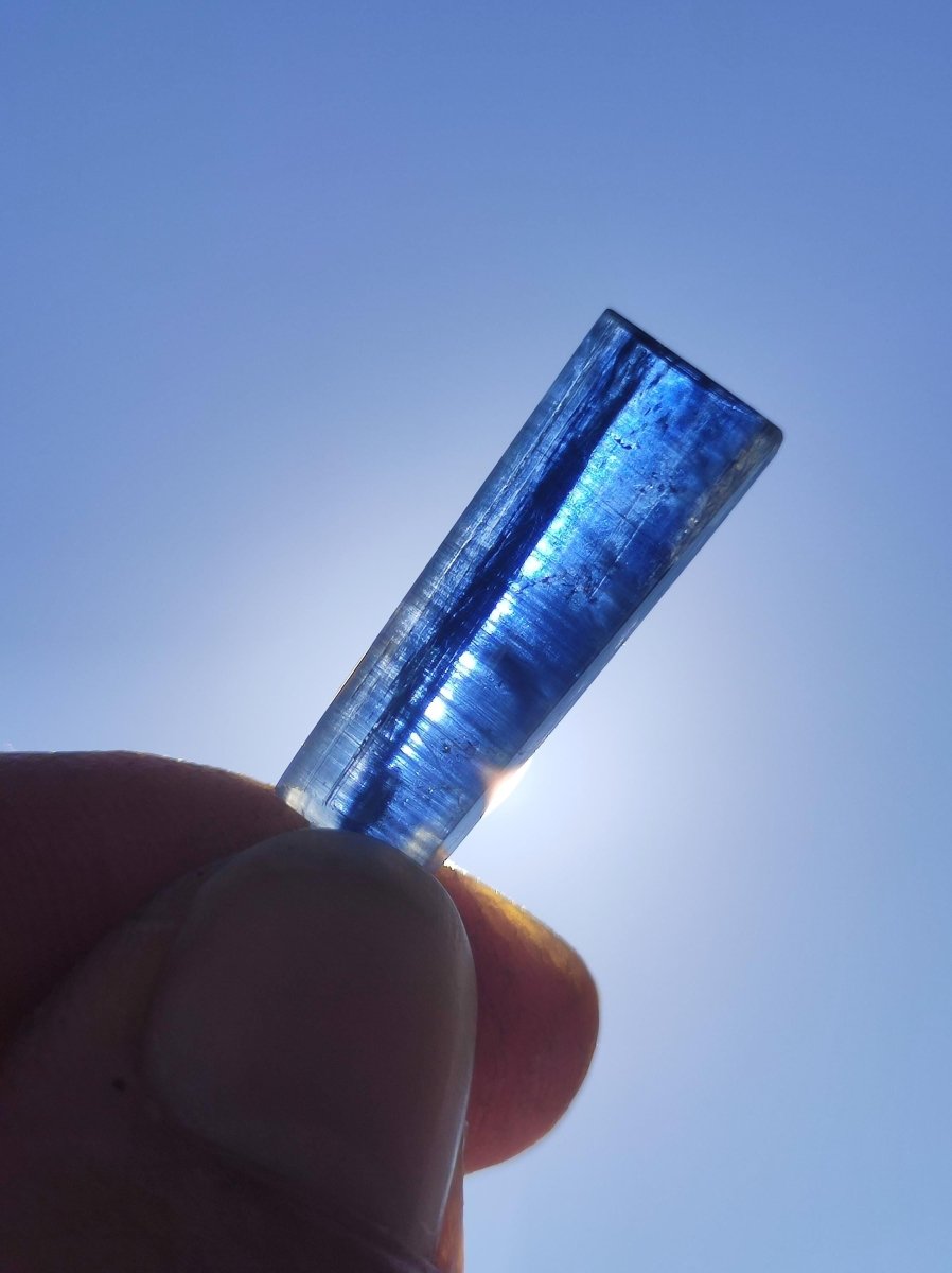 Cyanit / Disthen A 925 Silber Edelstein Kette Natur Heilstein Kristall blau Rarität Anhänger Mann Frau Er Sie Geschenk Wunderschön Edel - Art of Nature Berlin