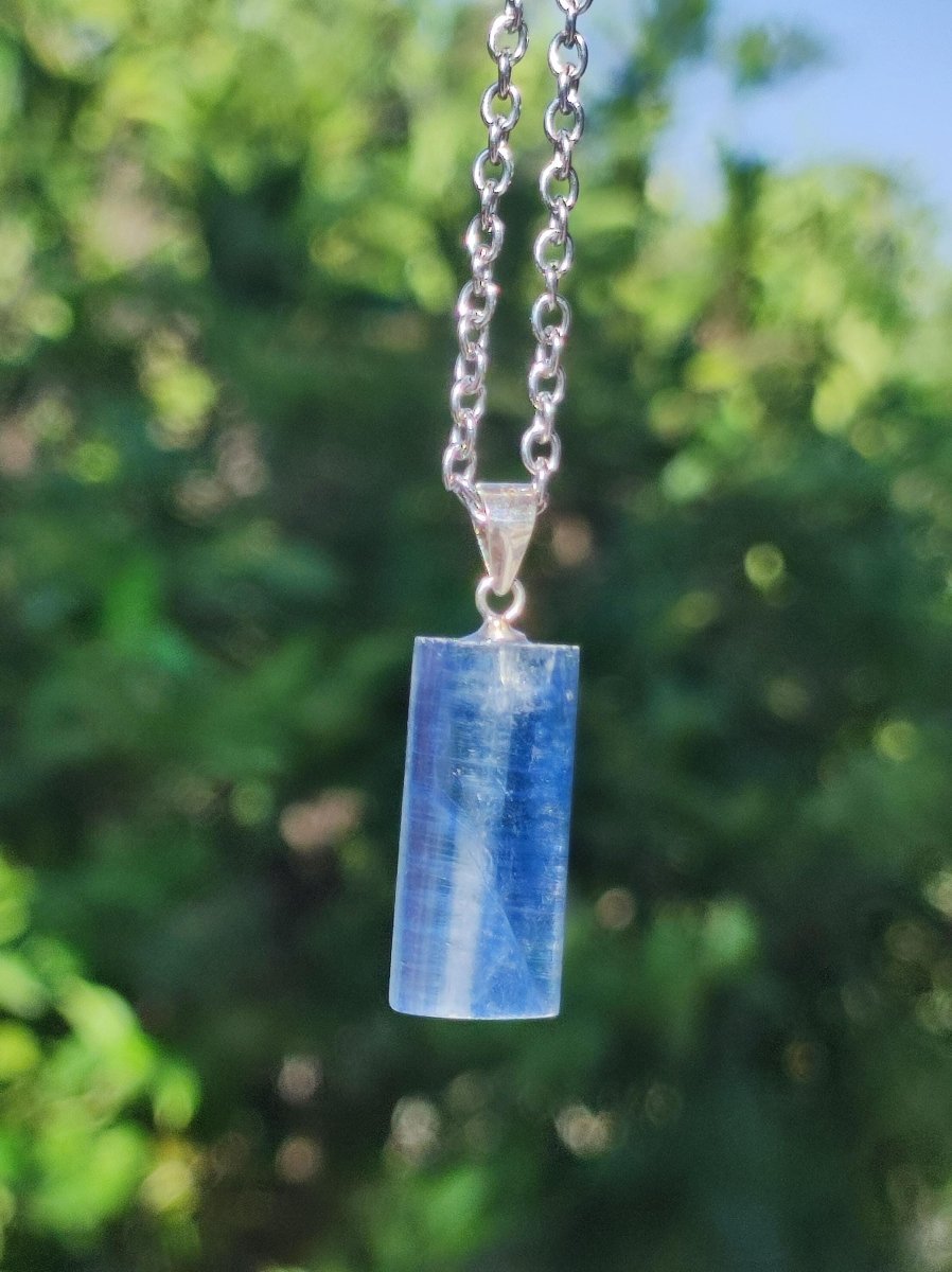 Cyanit / Disthen A 925 Silber Edelstein Kette Natur Heilstein Kristall blau Rarität Anhänger Mann Frau Er Sie Geschenk Wunderschön Edel - Art of Nature Berlin