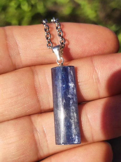 Cyanit / Disthen A 925 Silber Edelstein Kette Natur Heilstein Kristall blau Rarität Anhänger Mann Frau Er Sie Geschenk Wunderschön Edel - Art of Nature Berlin