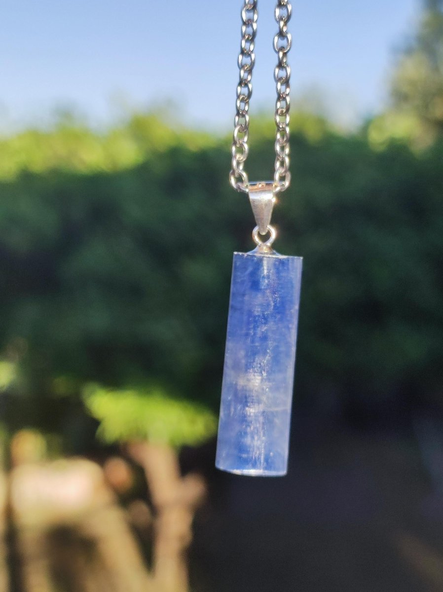 Cyanit / Disthen A 925 Silber Edelstein Kette Natur Heilstein Kristall blau Rarität Anhänger Mann Frau Er Sie Geschenk Wunderschön Edel - Art of Nature Berlin