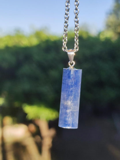 Cyanit / Disthen A 925 Silber Edelstein Kette Natur Heilstein Kristall blau Rarität Anhänger Mann Frau Er Sie Geschenk Wunderschön Edel - Art of Nature Berlin