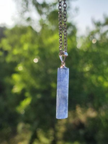 Cyanit / Disthen A 925 Silber Edelstein Kette Natur Heilstein Kristall blau Rarität Anhänger Mann Frau Er Sie Geschenk Wunderschön Edel - Art of Nature Berlin