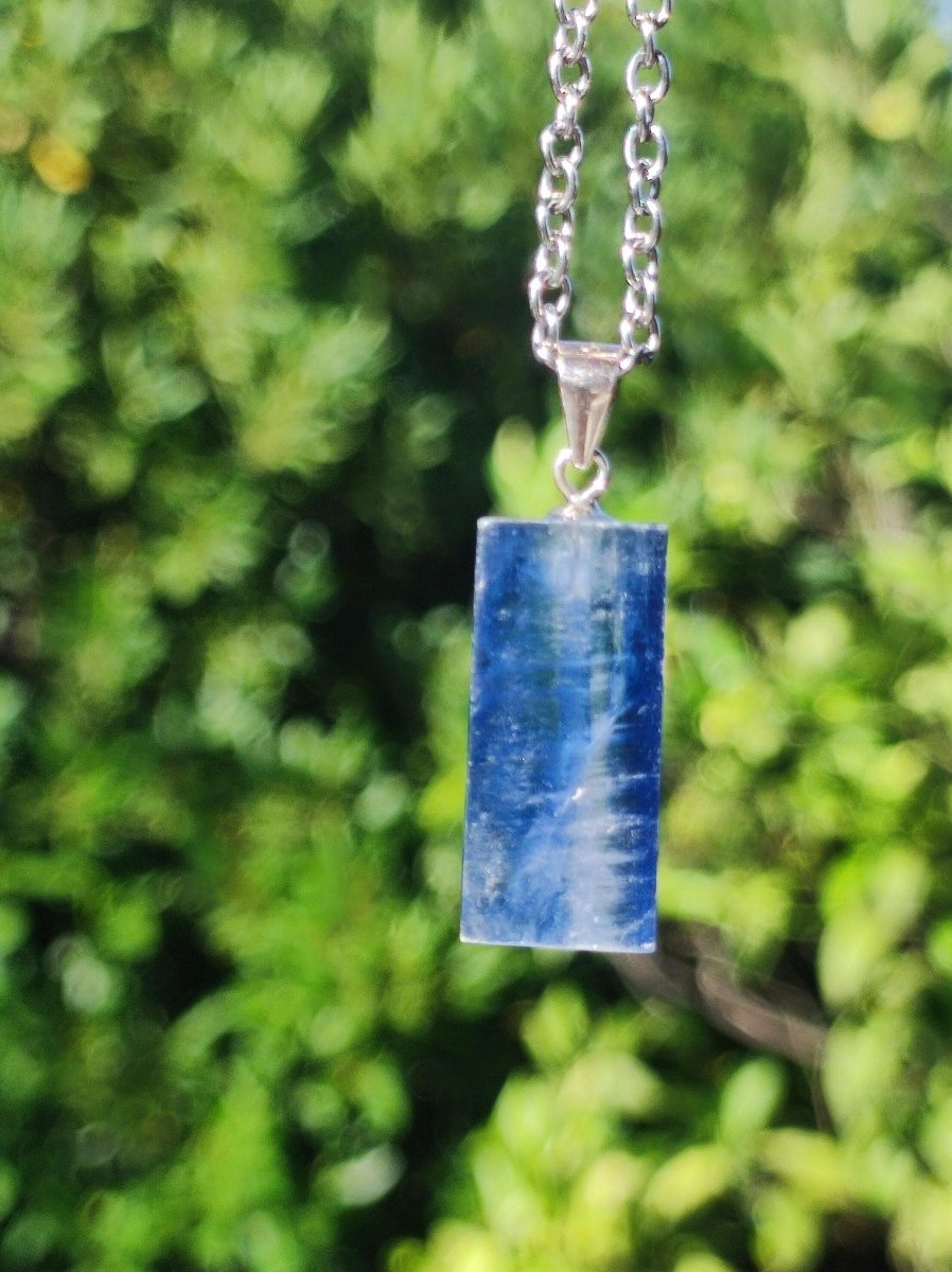 Cyanit / Disthen A 925 Silber Edelstein Kette Natur Heilstein Kristall blau Rarität Anhänger Mann Frau Er Sie Geschenk Wunderschön Edel - Art of Nature Berlin
