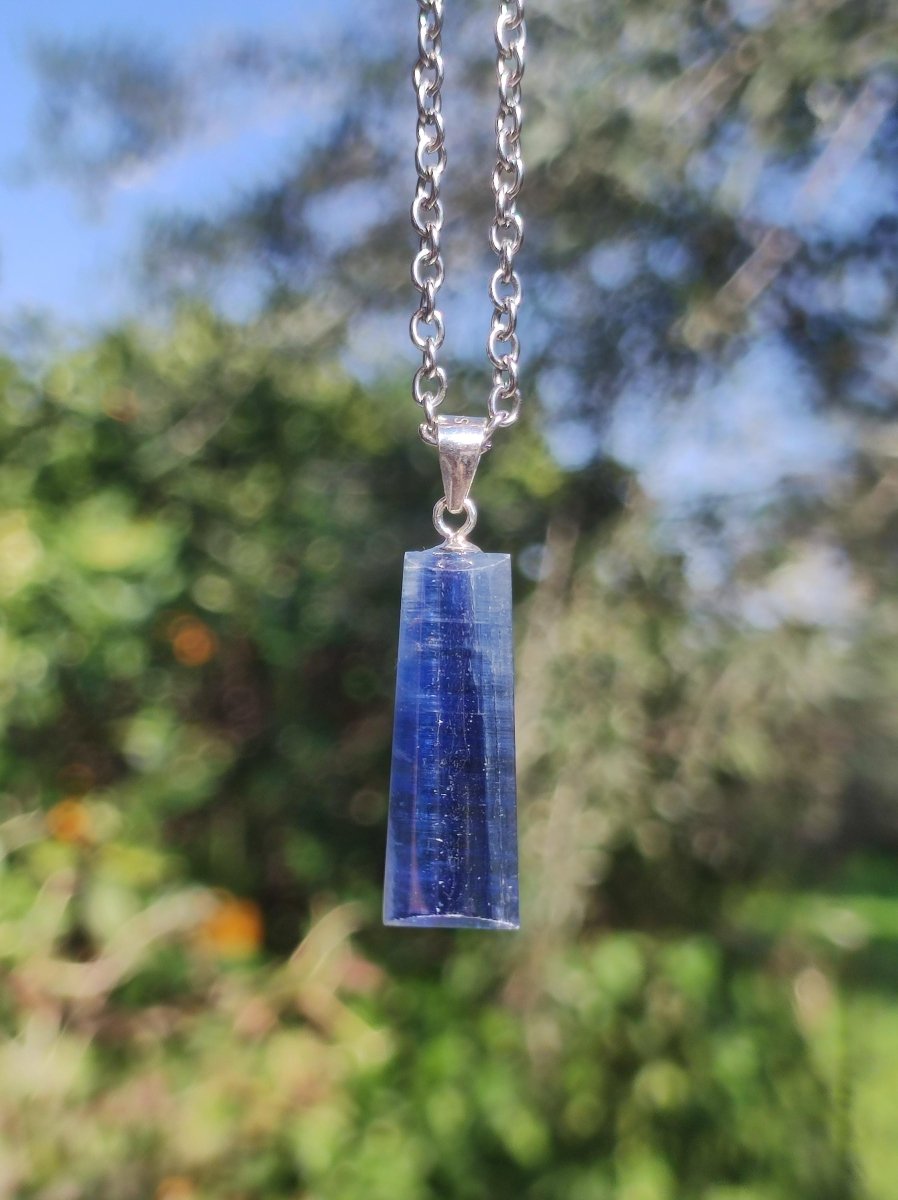 Cyanit / Disthen A 925 Silber Edelstein Kette Natur Heilstein Kristall blau Rarität Anhänger Mann Frau Er Sie Geschenk Wunderschön Edel - Art of Nature Berlin