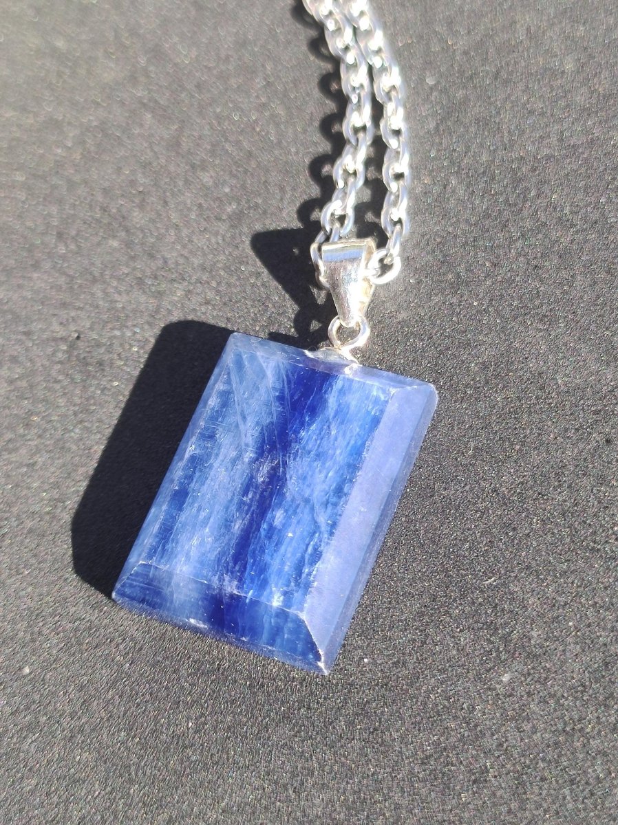 Cyanit / Disthen A 925 Silber Edelstein Kette Natur Heilstein Kristall blau Rarität Anhänger Mann Frau Er Sie Geschenk Wunderschön Edel - Art of Nature Berlin