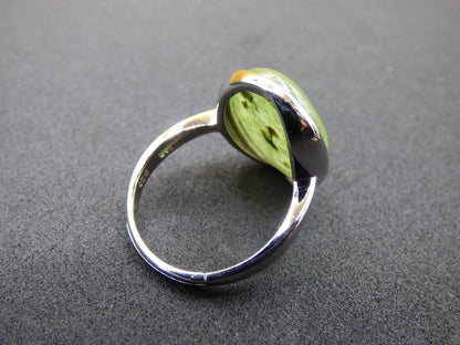 Cyanit grün - 925 Silber Ring Größenverstellbar Edelstein facettiert Schliff Natur Heilstein Rarität Hochwertig Edel Geschenk Frau Freundin - Art of Nature Berlin