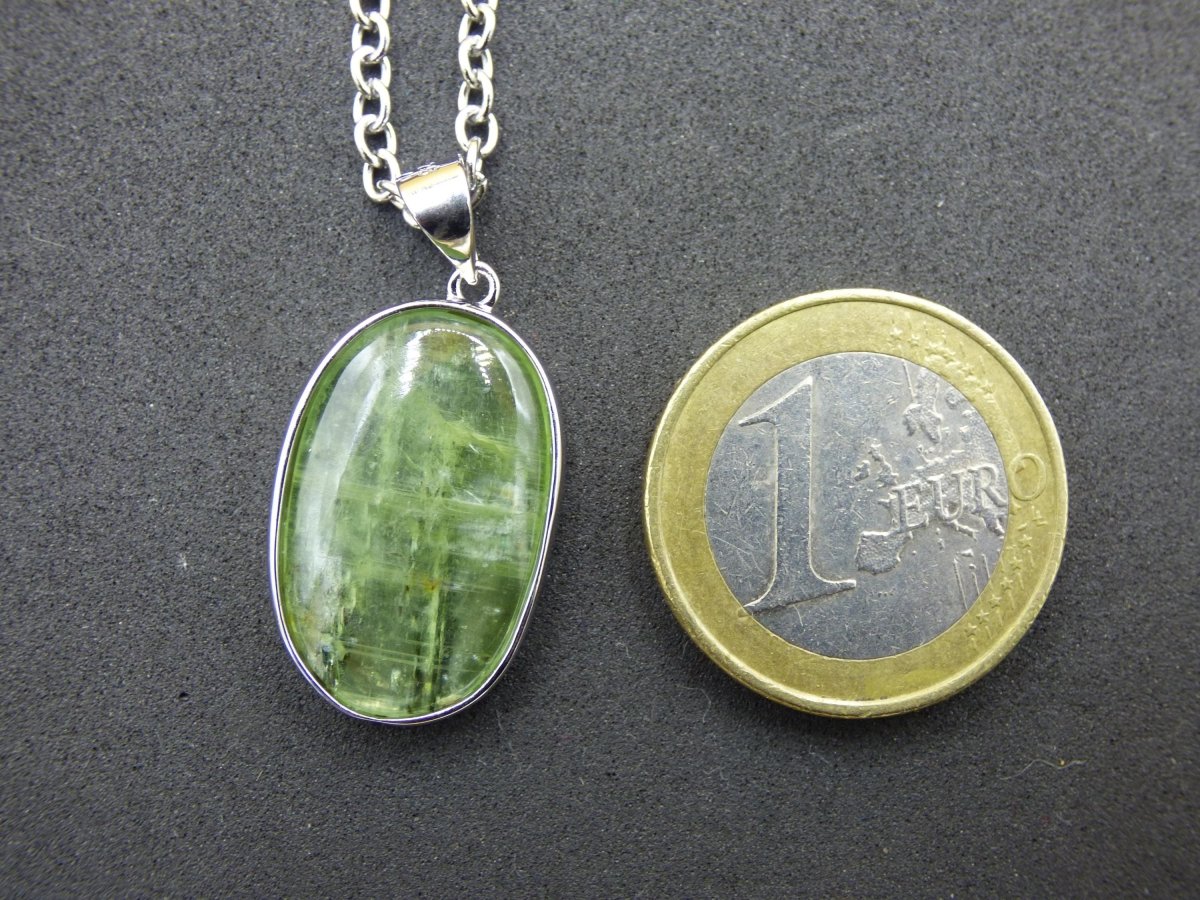 Cyanit grün / Disthen A 925 Silber Edelstein Kette Natur Heilstein Kristall Rarität Anhänger Mann Frau Er Sie Geschenk Wunderschön Edel - Art of Nature Berlin