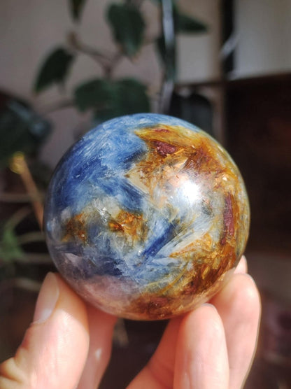 Cyanit Kyanit Disthen Sapparit blau AAA Edelstein Kugel Deko Sphere Sammler Mineral Stufe Heilstein wohnen Natur Qualität Selten Rarität - Art of Nature Berlin