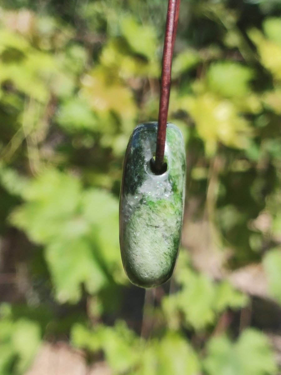 Diopsid - Edelstein Kette grün HIPPIE GOA Boho Ethno Natur Heilstein Rarität Kristalle Schmuck Anhänger Natur Stein Russia Geschenk Magisch - Art of Nature Berlin