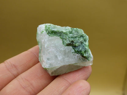 Diopsid mit Quarz - Roh Stufe Russland Dekostück Sammler Mineral Edelstein Rarität Selten grün Heilstein - Art of Nature Berlin