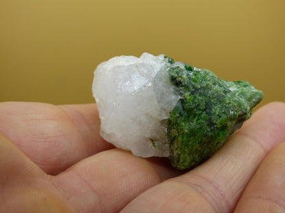 Diopsid mit Quarz - Roh Stufe Russland Dekostück Sammler Mineral Edelstein Rarität Selten grün Heilstein - Art of Nature Berlin