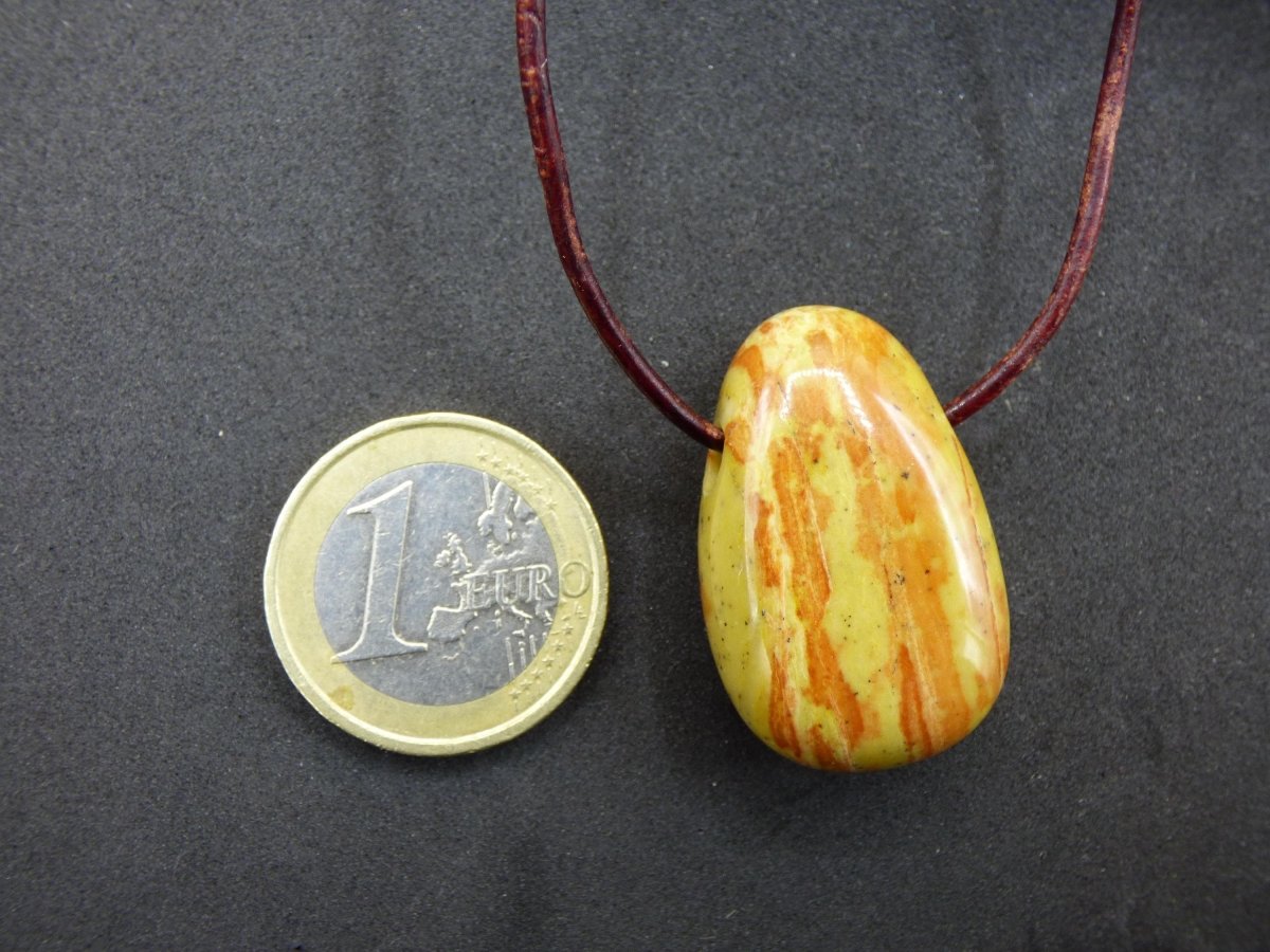 Dolomit ~ Edelstein Kette Indianer braun rot natur Heilstein Rarität Geschenk Er Sie Mann Frau Freund HIPPIE GOA Boho Ethno Schutz Tribal - Art of Nature Berlin