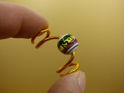 Dreadlocks Spiralen Draht + Keramik Perlen ~Breads & Dreads ~HIPPIE ~GOA ~Boho ~Ethno ~Nature ~Indian ~Vintage~Haar - Art of Nature Berlin