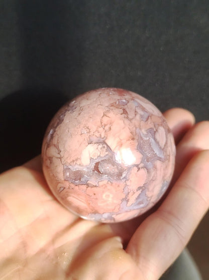 Druzy Geode Kirschblüten Achat - Edelstein Kugel Deko Kristall Sphere Meditation Heilstein Natur Geschenk Er Sie Mann Frau Selten Rarität - Art of Nature Berlin