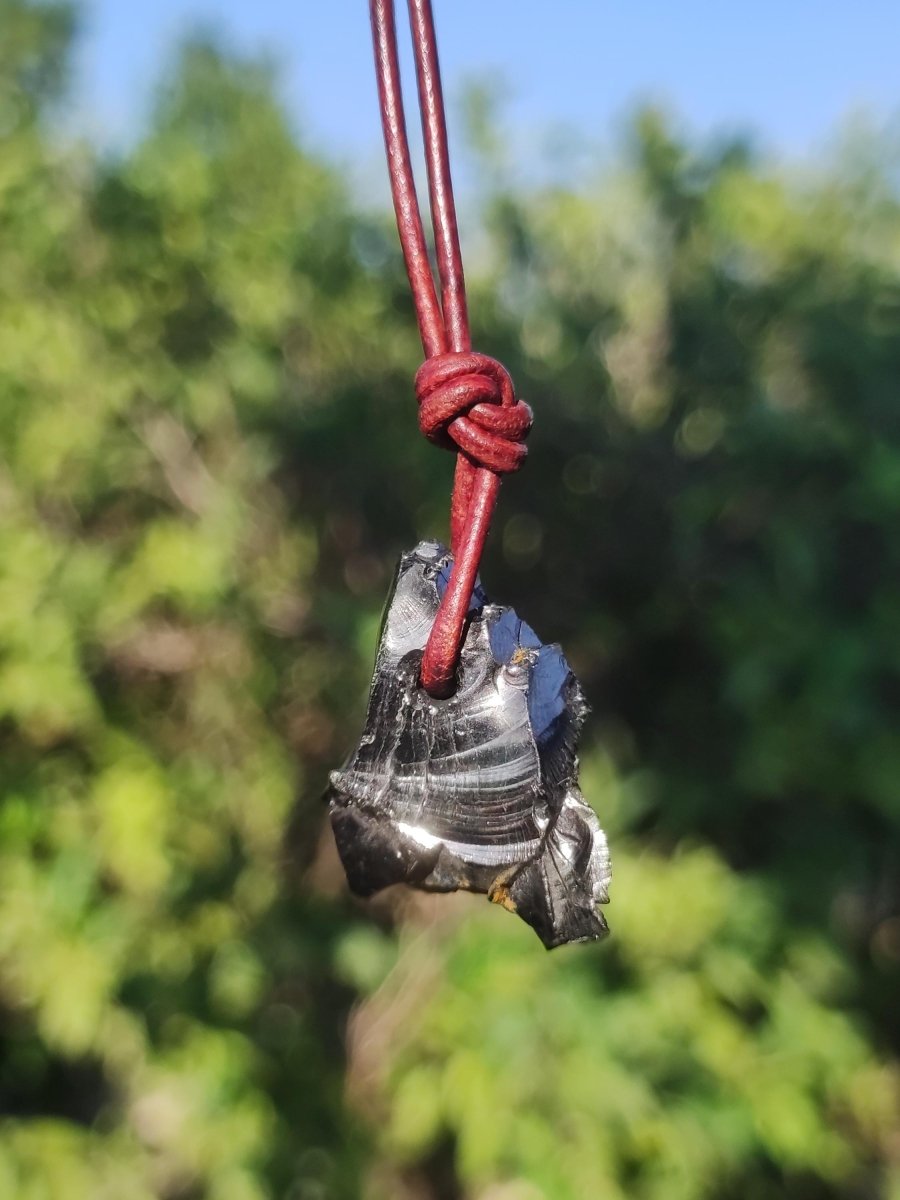 EdelSchungit Shungite - Edelstein Kette schwarz Schutz Anhänger Geschenk Mann Frau Er Sie Freundin Kristall Natur Heilstein Sammler Rarität - Art of Nature Berlin