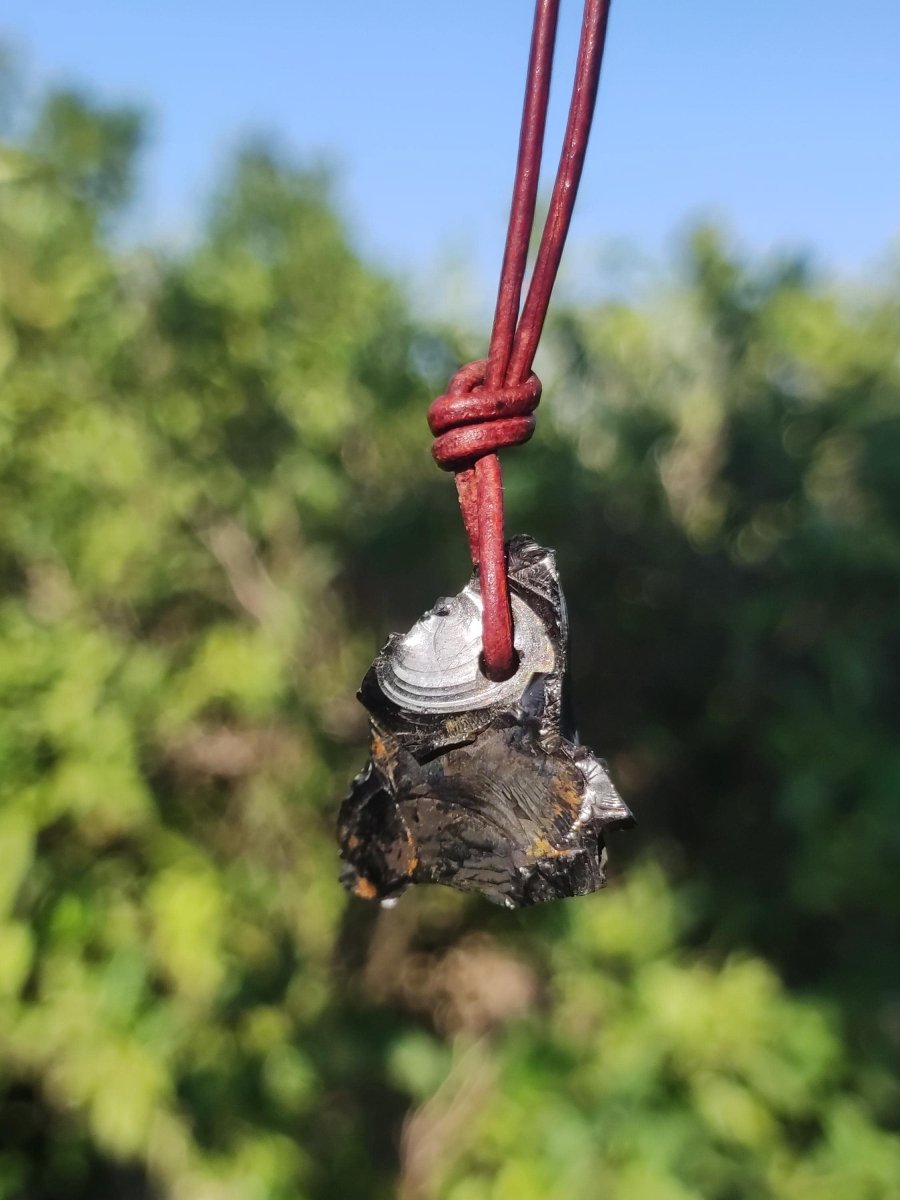 EdelSchungit Shungite - Edelstein Kette schwarz Schutz Anhänger Geschenk Mann Frau Er Sie Freundin Kristall Natur Heilstein Sammler Rarität - Art of Nature Berlin