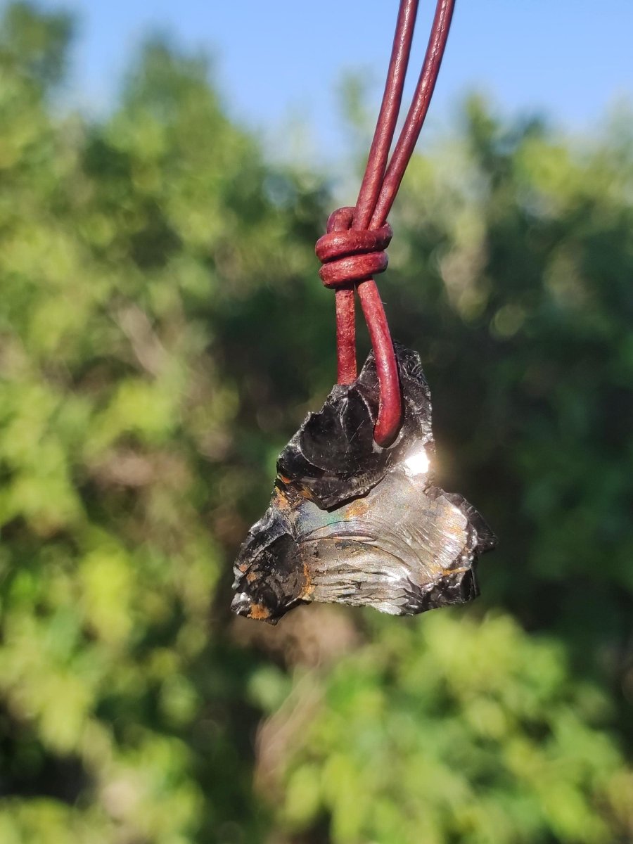 EdelSchungit Shungite - Edelstein Kette schwarz Schutz Anhänger Geschenk Mann Frau Er Sie Freundin Kristall Natur Heilstein Sammler Rarität - Art of Nature Berlin